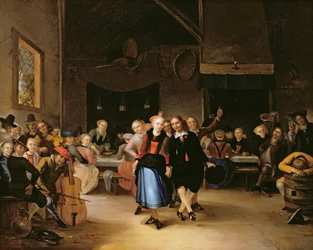 Danse de mariage dans une taverne